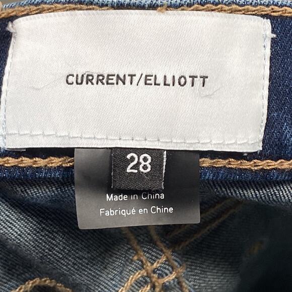 Current Elliott The Boyfriend Mid Rise Ankle Jeans Women's 28 Blue Medium Wash - Picture 4 of 5